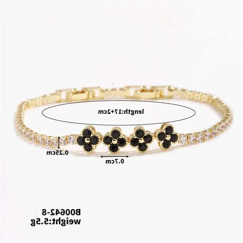 fashion INS personalized zircon bracelet simple lucky flower necklace