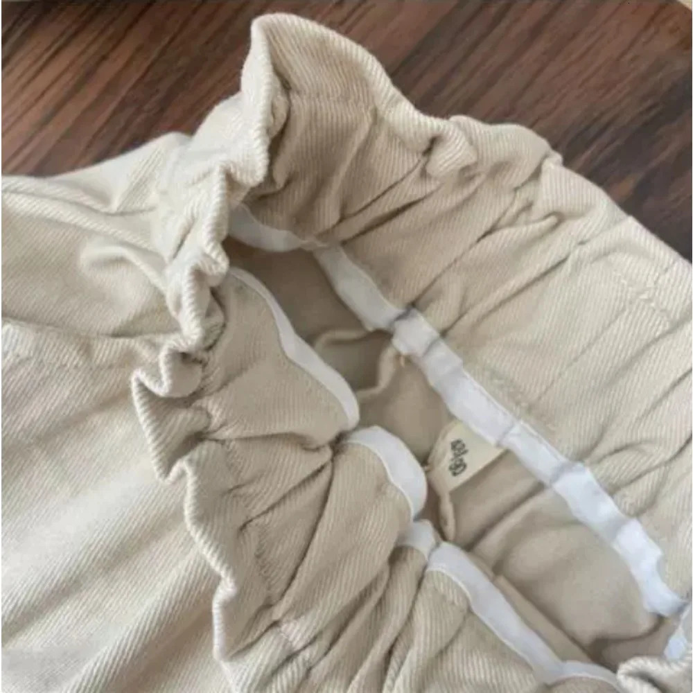 5396-1 Children Pants 2025 Spring and Autumn Girls Casual Pants Flower Embroidery Fashion Trousers 250528