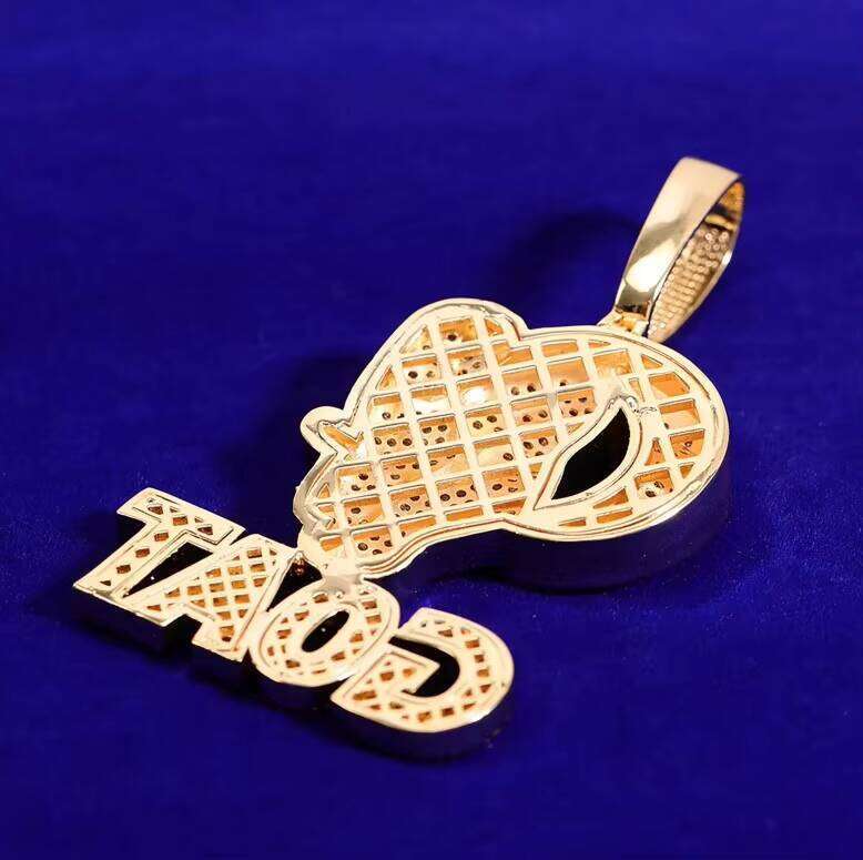 Sterling Sier Custom Animal Iced Out VVS Jewelry Moissanite Rapper Hip Hop Dia Goat Pendant