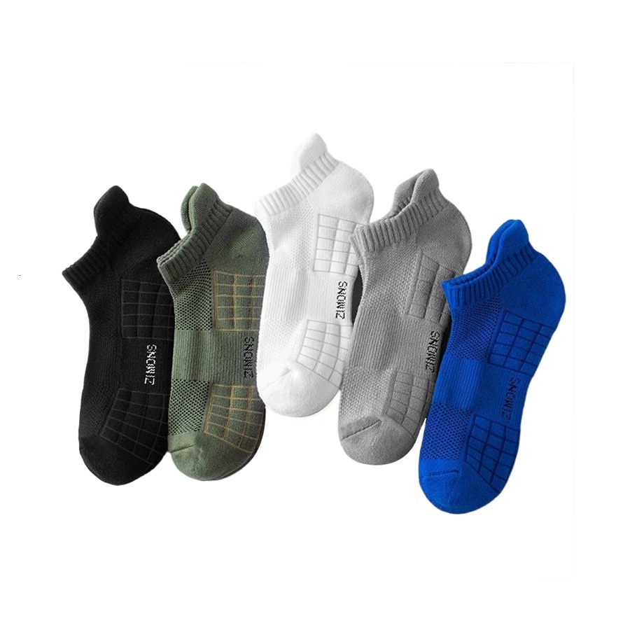 Men's Short Summer Breathable Mesh Boat Terry Thickened Towel Bottom Sports Professional Running Socks