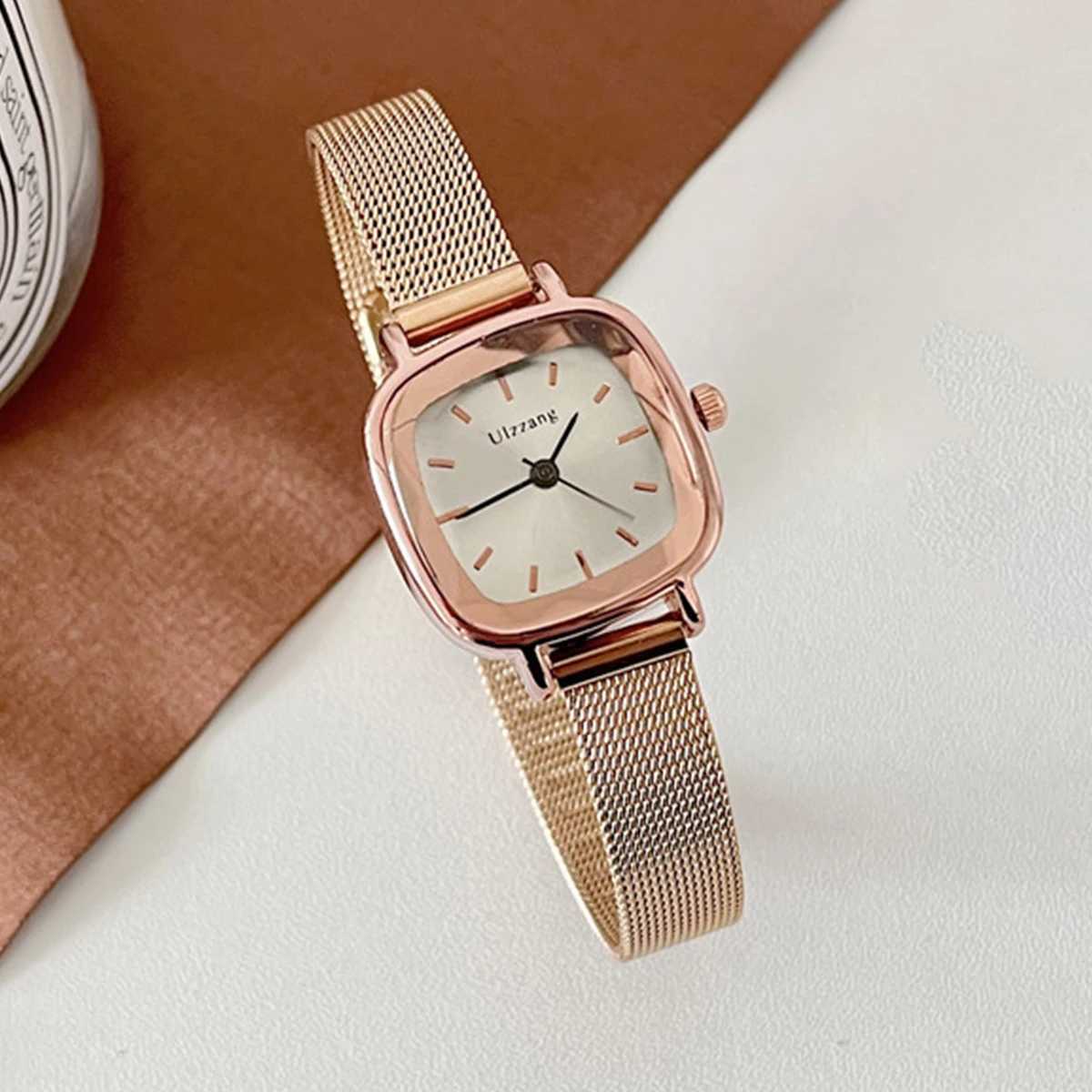 Fashion womens small dial quartz mesh strap watchXJ250527