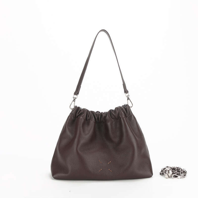 Niche Wrinkled Cloud Tote High-end Commuter Shoulder Bag First Layer Cowhide Crossbody Women's New Korean Style Underarm