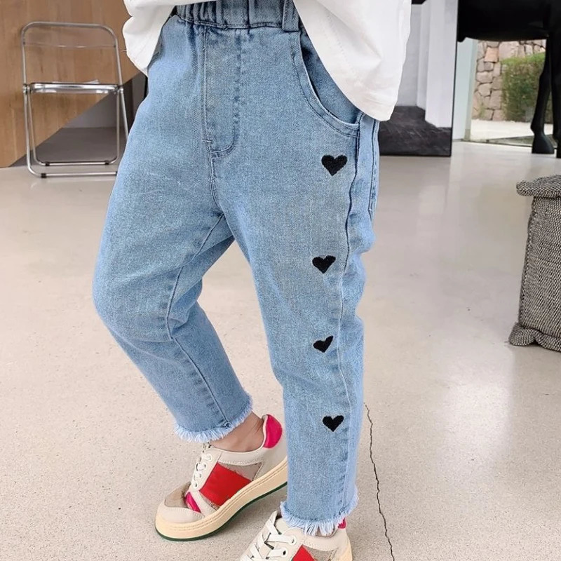 Kids Skinny Jeans Girls Denim Clothing Bottoms Casual Trousers Children Clothes Pants Garments 15 Years 250528