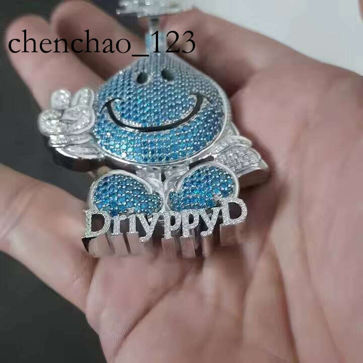VVS1 Moissanite Gorilla Pendant Necklace Crafted in Sterling Sier with Unique Hip Hop Design Icy Dia Detailing