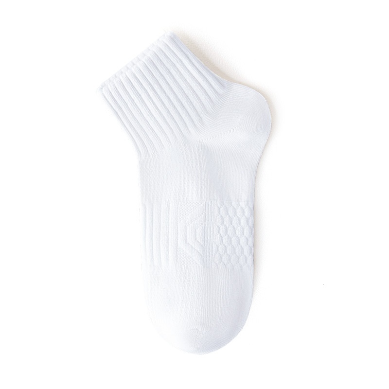 Men's Spring Summer Short Solid Color Seamless Cotton Odor-resistant Non-slip Autumn Mid-Calf Student Sports Socks