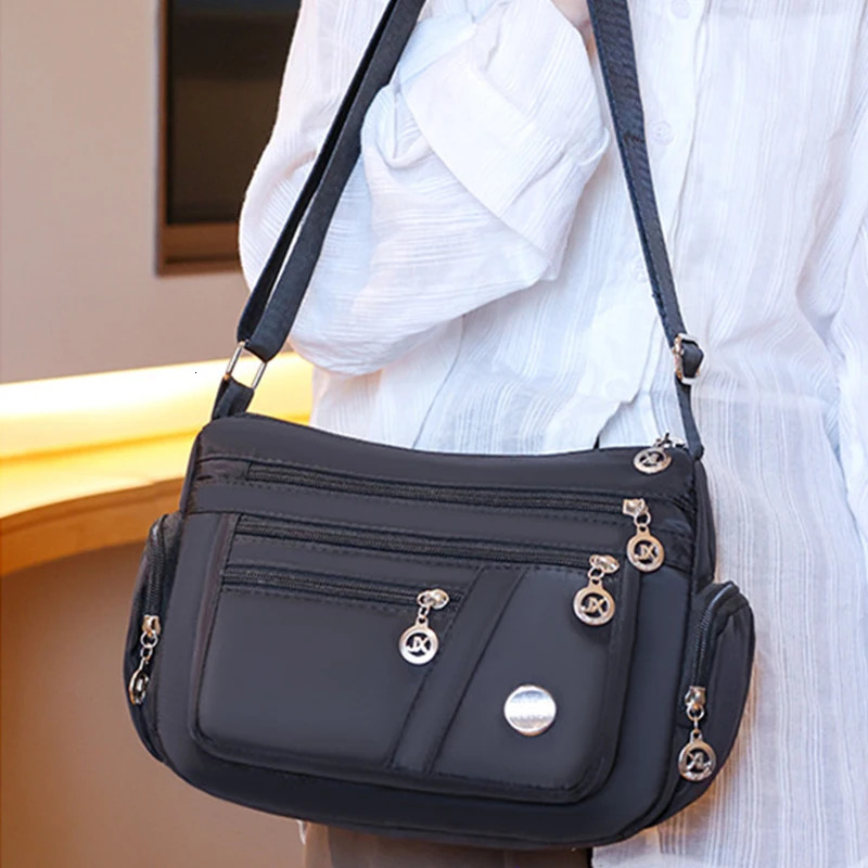 Waterproof Large Capacity Women Crossbody Bag Tote Casual Nylon Shoulder Bag Purse Handbag Lightweight Travel Messenger Bag 250523
