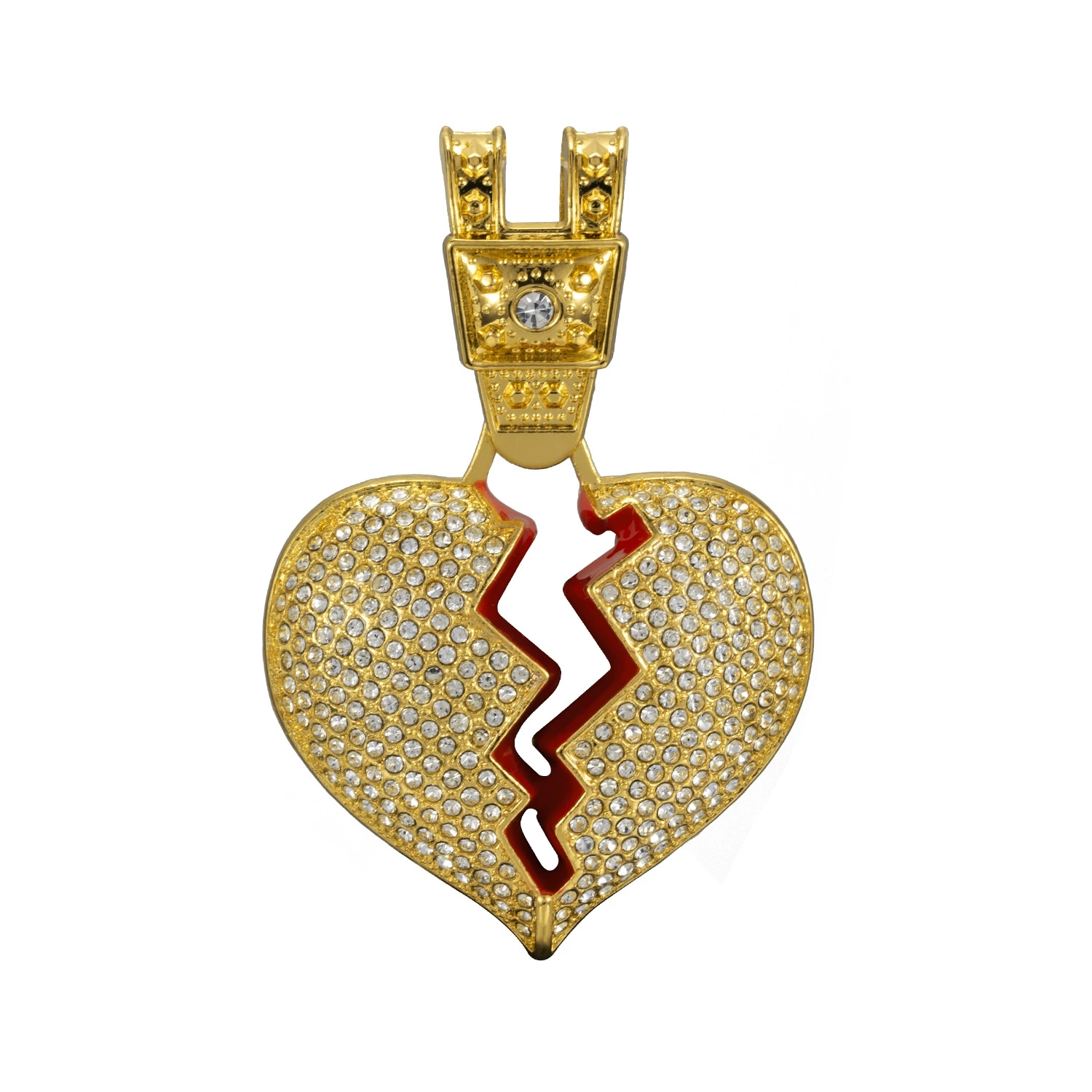 Classic Cuban Link Necklace with Heart-Shaped Elements - Versatile Accessory