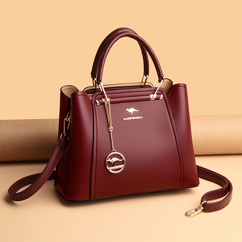 Women's Fashion Black with Gold Hardware Detachable Shoulder Strap - High-Quality, Lightweight, and Elegant Design Suitable for Daily Use, Design