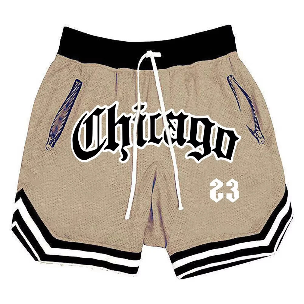 Summer Mens Sports Shorts Men Mesh Basketball Training Running Casual Classic Floral Printed Shorts Loose Sports Beach Shorts 250523