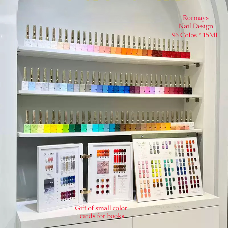 Rormays Popular gel Polishing 96PCS Mixed Varnish Semi permanent Immersion Rainbow Color UV LED All Season General Nail Salon Special Large Set Wholes