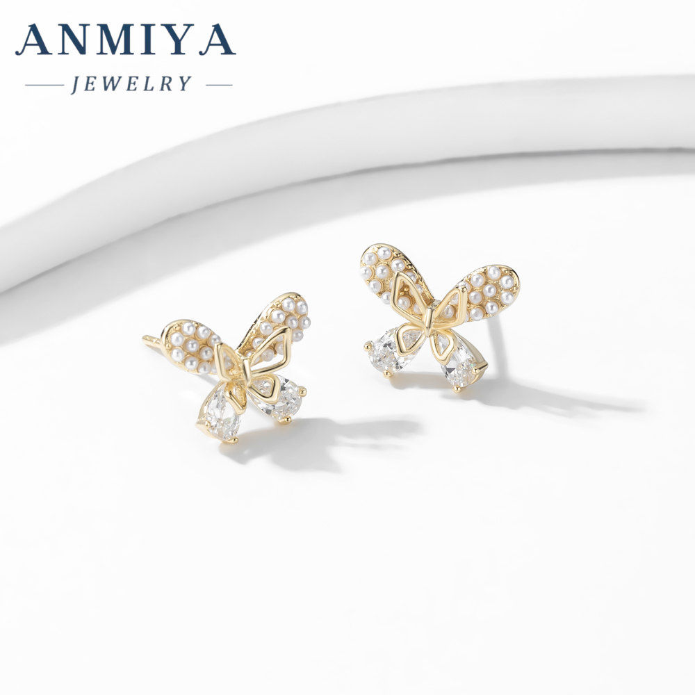 925 Sterling Silver Bow Knot Fashion Stud Earrings Wholesale Jewelry for Women Waterproof Hypoallergenic