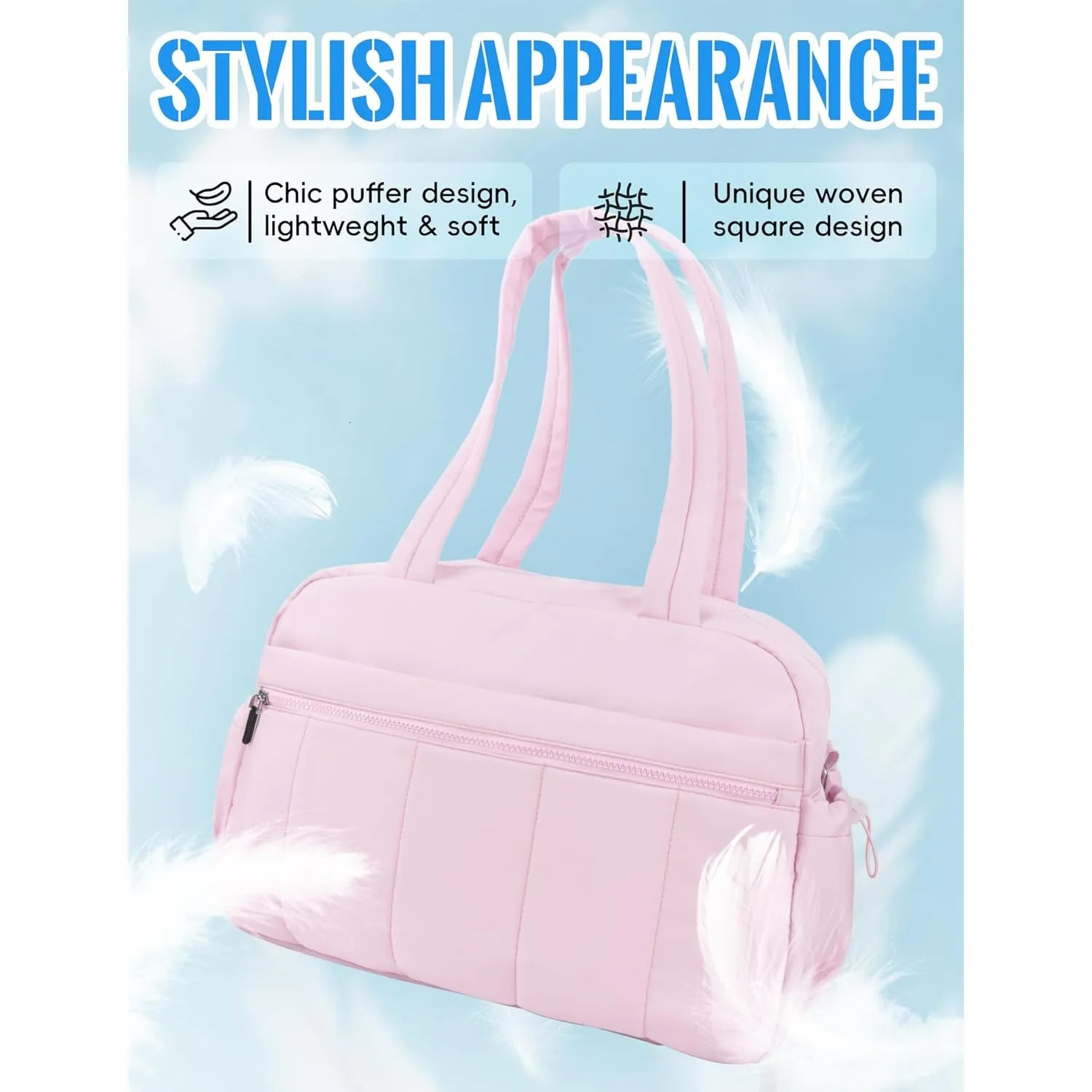 Large Capacity Travel Bag with Trolley Strap Great for Short Trips and Adventures pink 250522