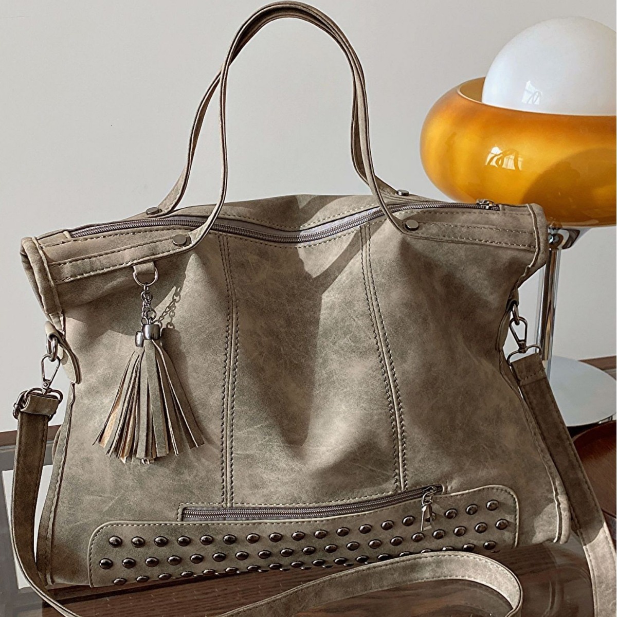 Luxury Brand Designer Bag 2024 New European And American Retro Matte Personality Fashion Trend Large Capacity Handheld Crossbody Tote Motorcycle Bag