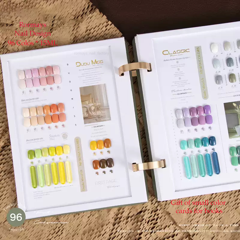 Rormays Popular gel Polishing 96PCS Mixed Varnish Semi permanent Immersion Rainbow Color UV LED All Season General Nail Salon Special Large Set Wholes
