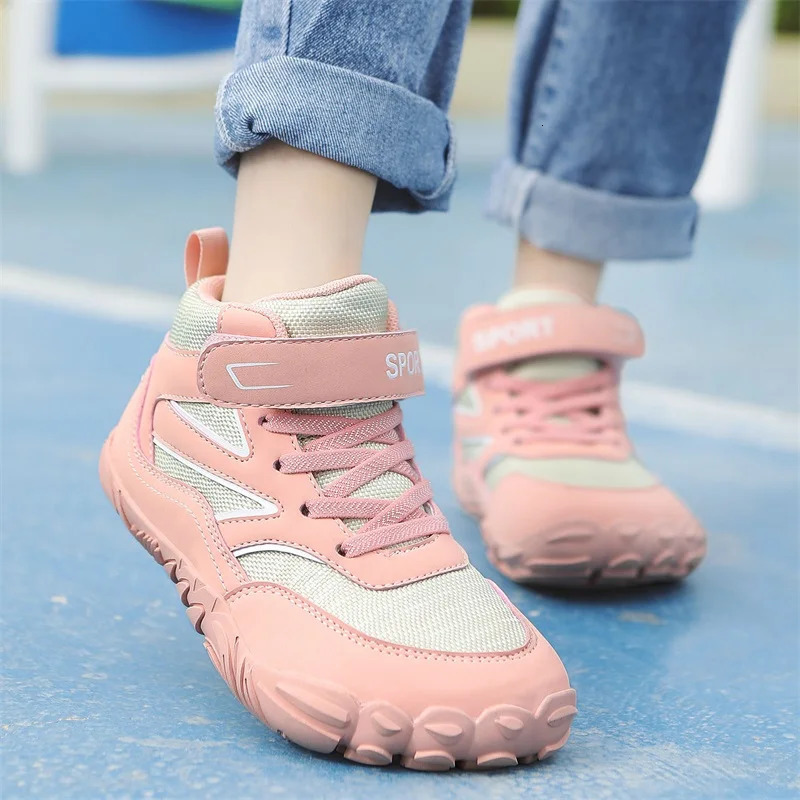 Little/Big Kid Wide High Top Barefoot Shoes | Street-Style Minimalist Sneakers for Boys/Girls | Natural Healthy Fit 250528