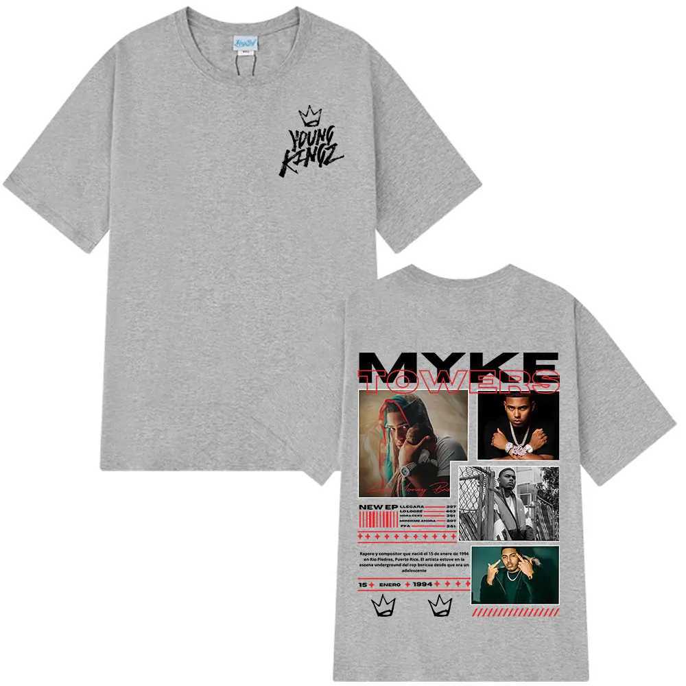 Rapper Myke Towers Graphic T-shirts Men Women Fashion Hip Hop Oversized T Shirt Comfort Cotton Short Slve T-shirt Strtwear X250528