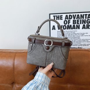 Luxury Brand Designer Bag Denim Color Blocking Popular Casual 2025 New Item Niche High-End Women's Fashion Versatile Shoulder Bag