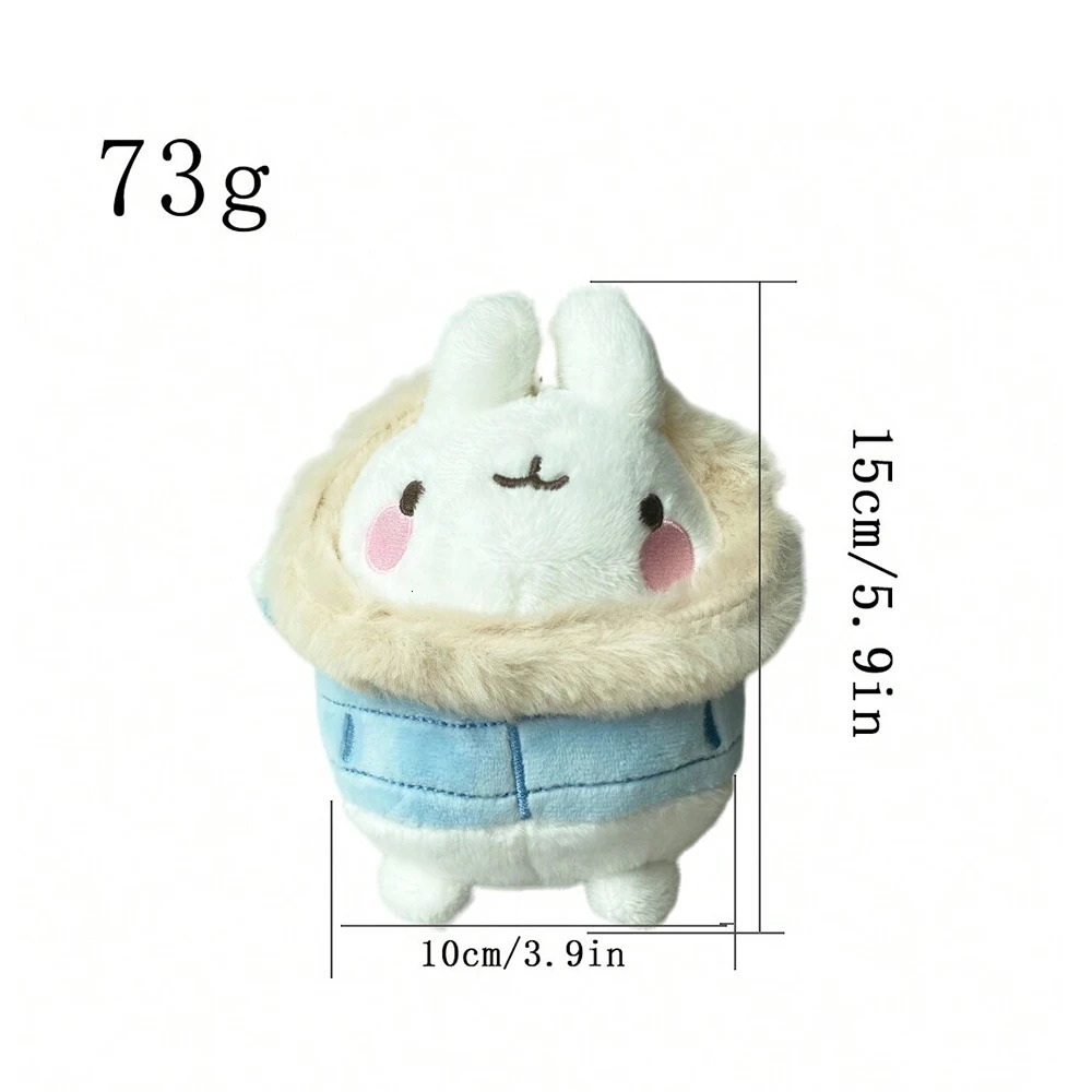 Genuine 11-14cm MOLANG Piu Plush Toy Pendant Cartoon Animal Rabbit Chick Cute Keychain Stuffed Doll for Child Christmas Gift 250528