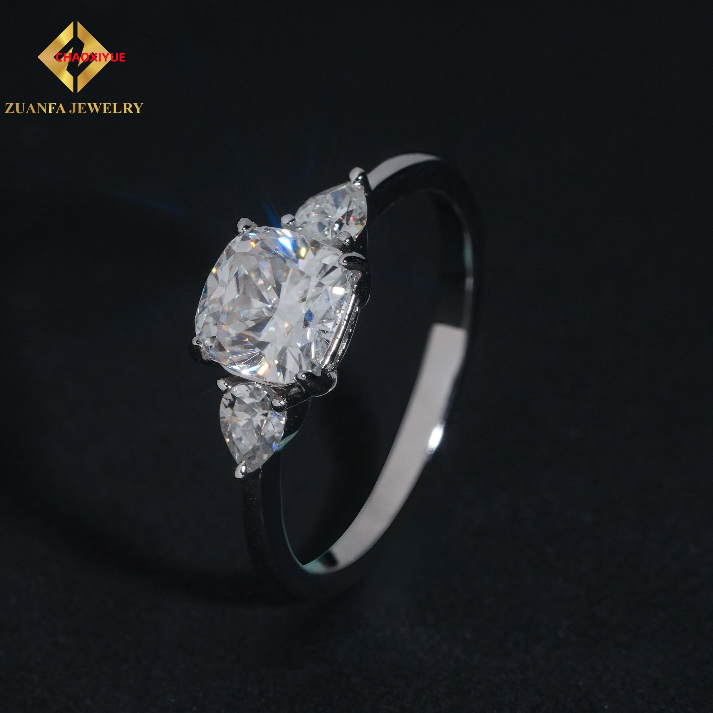 Hot Sale Wedding Ring 925 Silver VVS Moissanite Diamond Rings Engagement Wedding Ring for Women