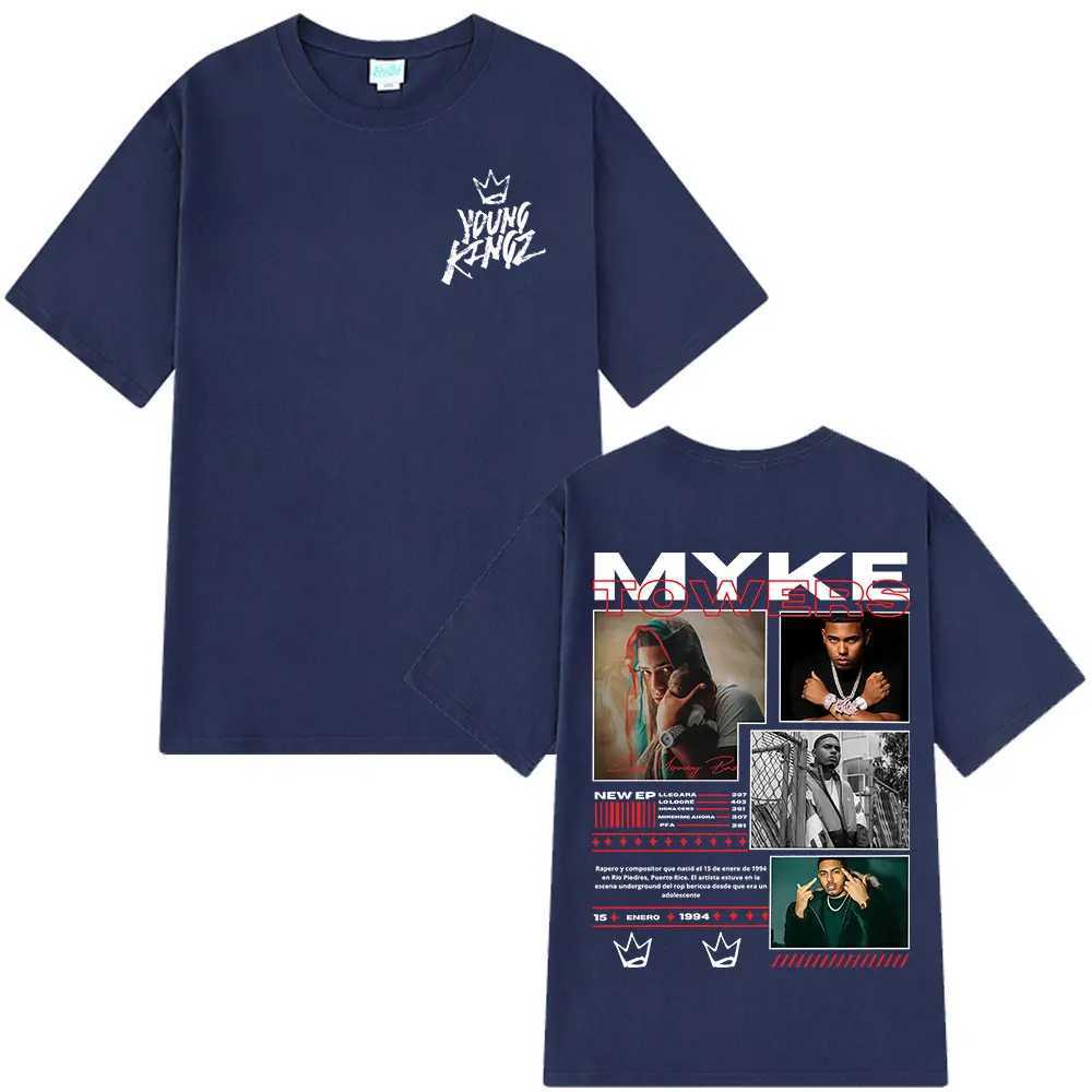 Rapper Myke Towers Graphic T-shirts Men Women Fashion Hip Hop Oversized T Shirt Comfort Cotton Short Slve T-shirt Strtwear X250528