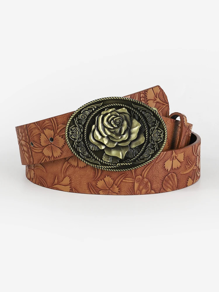 Hip Hop Punk Belt Retro Fashion Personality White Wide Edge Love Casual Versatile Belt Womens Fashion Y2K Couple 250520