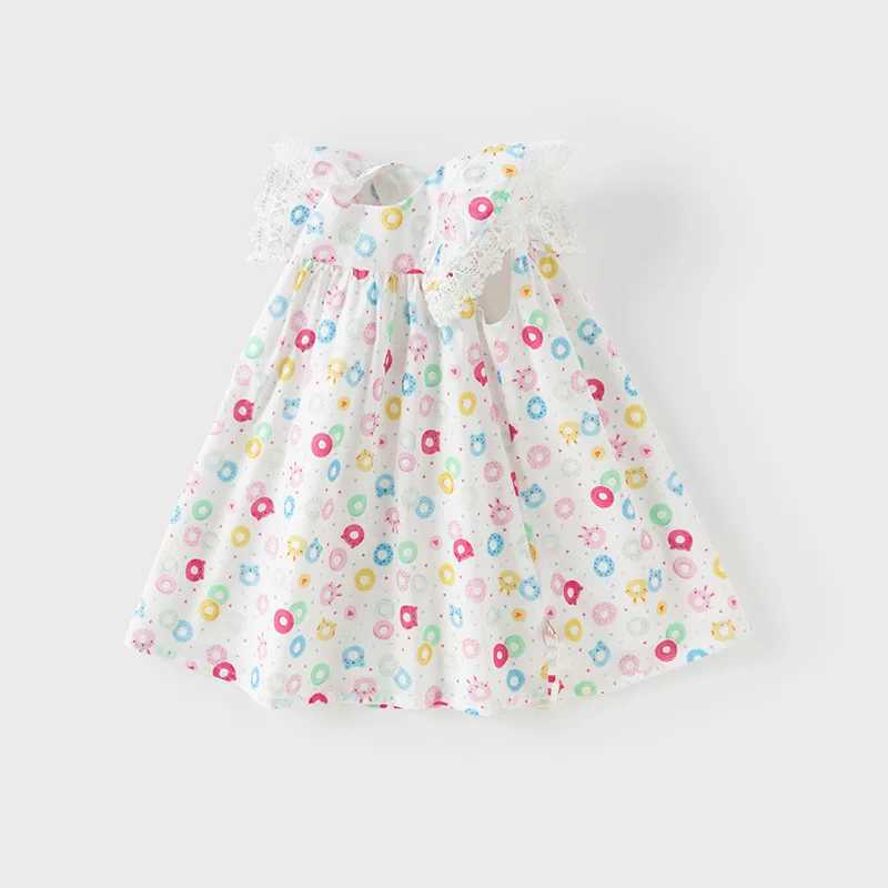 Dave Bella Girls Baby Dress Summer Casual Sweet Cute Print Childrens Cotton Princess Dress Party Outdoor Seaside DB2251751 X250528