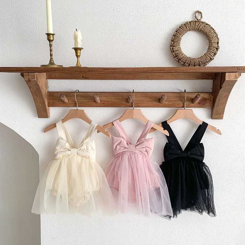 Summer Infant Baby Girls Tutu Skirt Dress Big Bow Birthday Clothes for Newborn Toddler Suspenders Lace Jumper Dress for Girls X250528