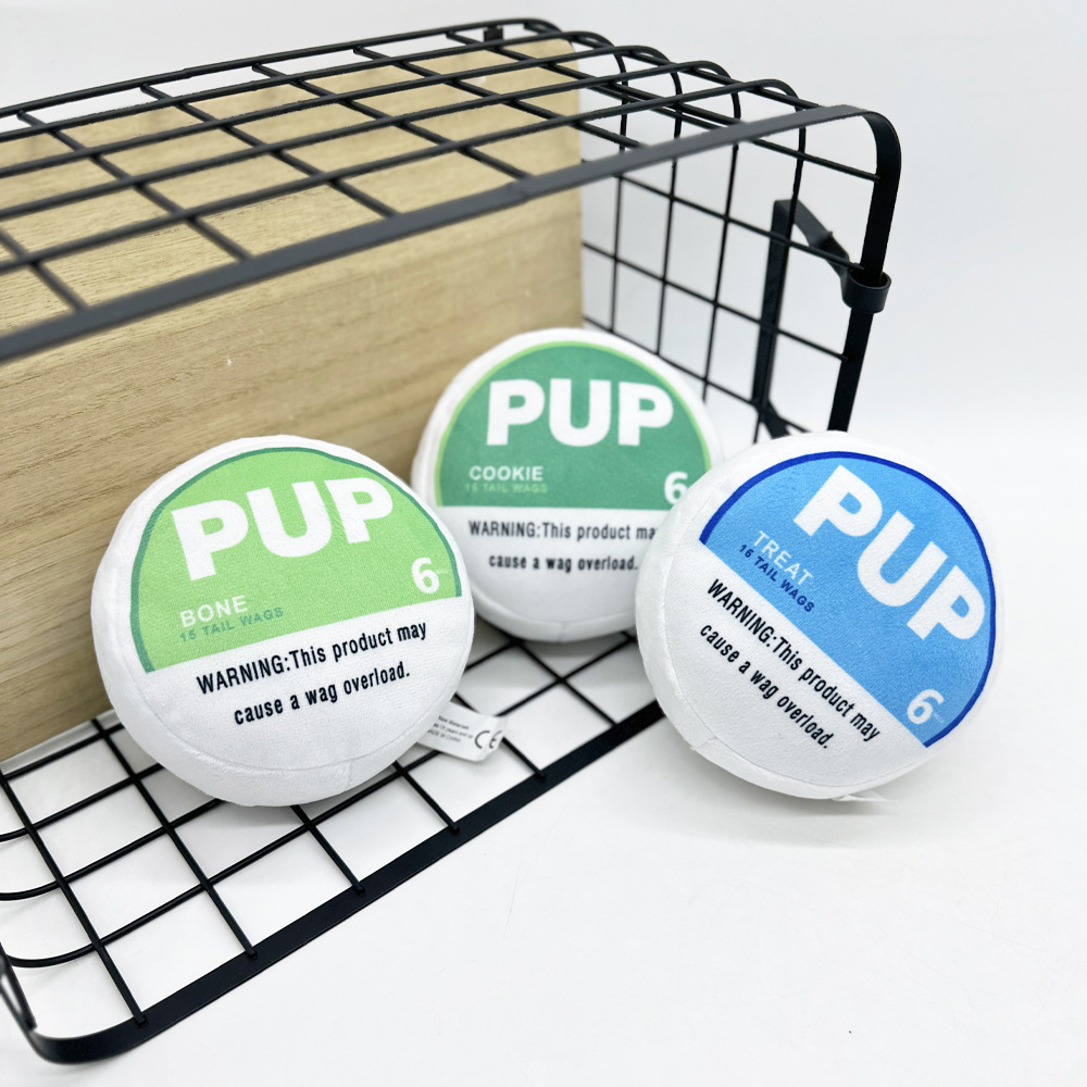 PUP Pouch Dog Toy, Squeaking Dog Plush Toy for Small, Medium, and Large Dogs, Funny Pet Chews Plaything for All Breeds, Cool Stuffed Parody Dog Toys E