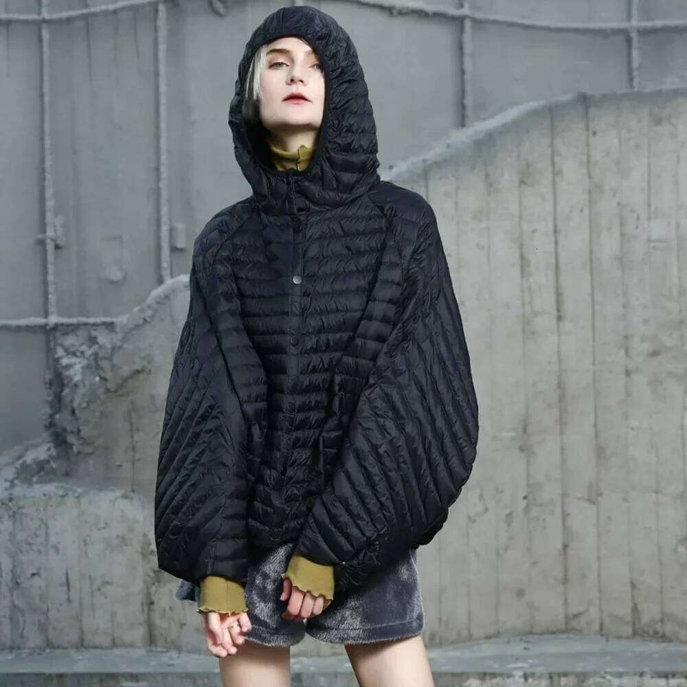 Ultra Light Lantern Sleeve White Duck Down Coat Feather Winter Vintage Women Oversize Hood Puffer Jacket Female Casual
