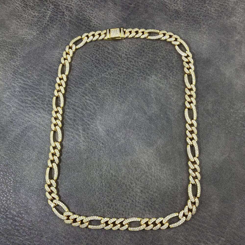 Sterling Sier VVS D Colour Moissanite LINK Hip Pop Iced Out Cuban Cut Choker Men Necklace Chain