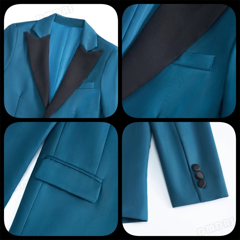 24h Ship Boys Formal 4piece Suit Set Including Blazer Vest Pants Bowtie Smart Kids Tuxedo Suits Dress Wedding Ring Bearer 250528