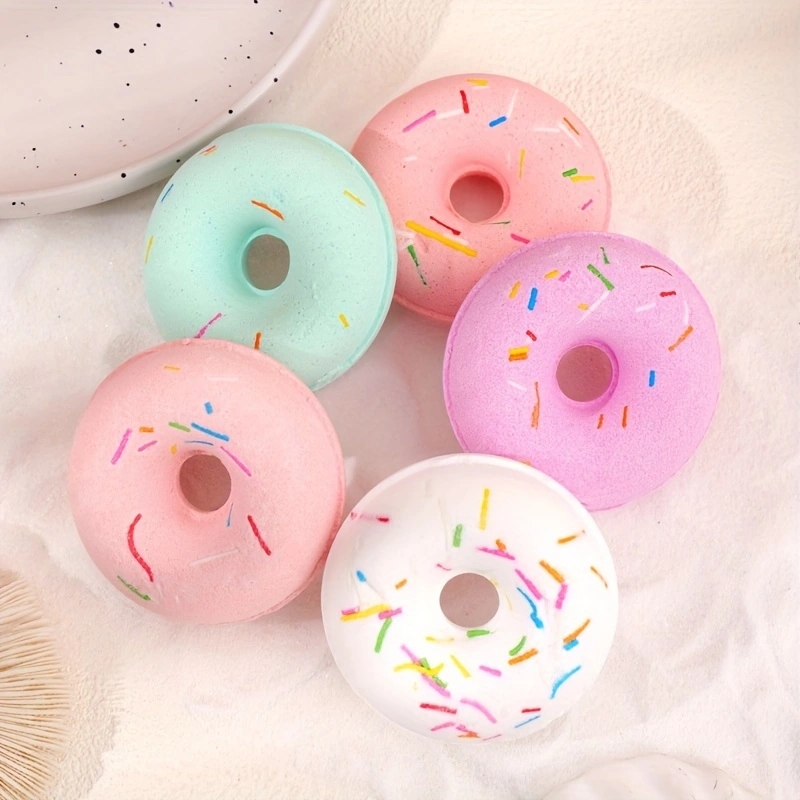Cute Donut Design Bath Bomb Filled With Aromatherapy Fragrance