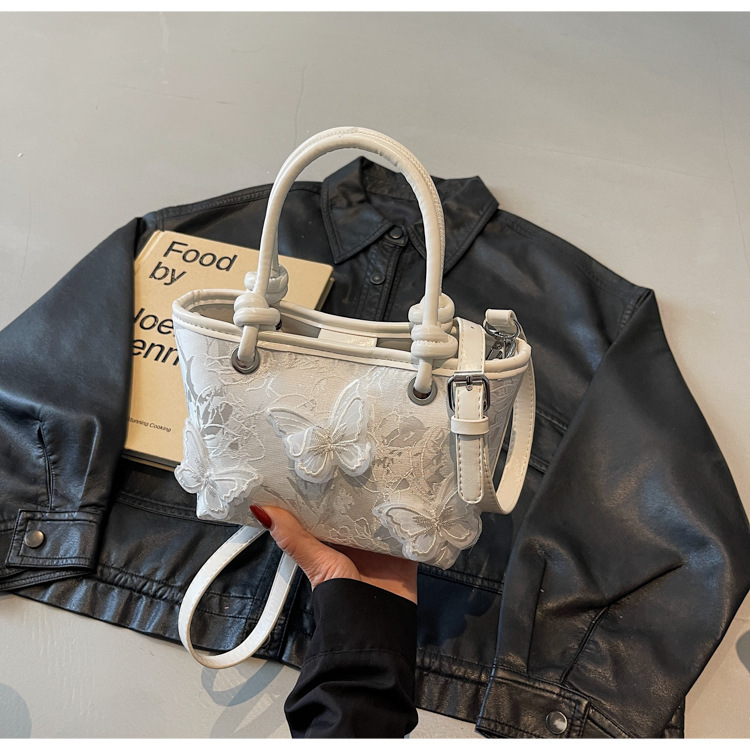 Women's Handbag Free Shipping Designer Bag New Fashion Embroidery Bag 2025 Spring/summer New Chinese Style Lace Bucket Bag Versatile Crossbody Ba