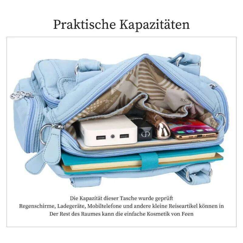 Angelkiss Women Handbags Satchel Top-handle Handbag PU Bag Dumpling Give Gifts Shoulder Bags Phone Money Pack