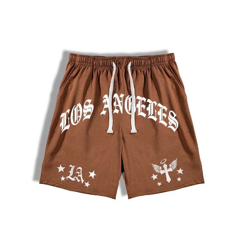 Summer Mens Loose Fit Casual Shorts Letter Graphic Printed Drawstring Waist Shorts Gym Training Jogging Casual Shorts X250528