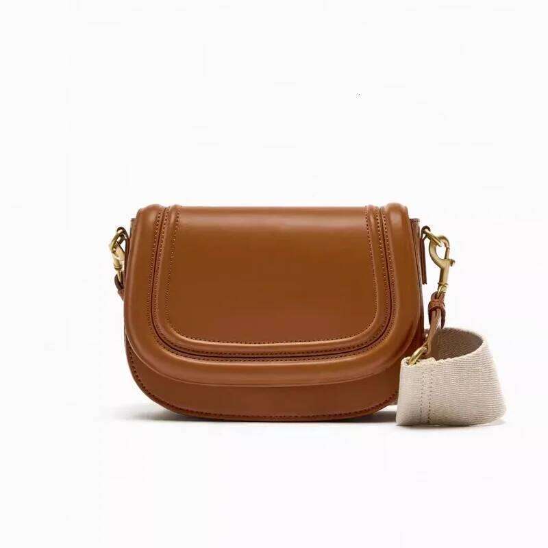 Fashion Flap Designer Wide Strap Saddle Women Shoulder Bags Pu Leather Crossbody Bag Trend Small Phone Purses