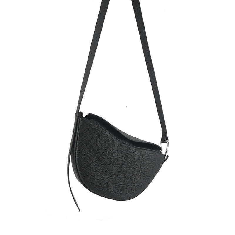 for Women 2025 New Korean Style Genuine Leather Saddle Niche Simple Shoulder High-end Crescent Crossbody Bag