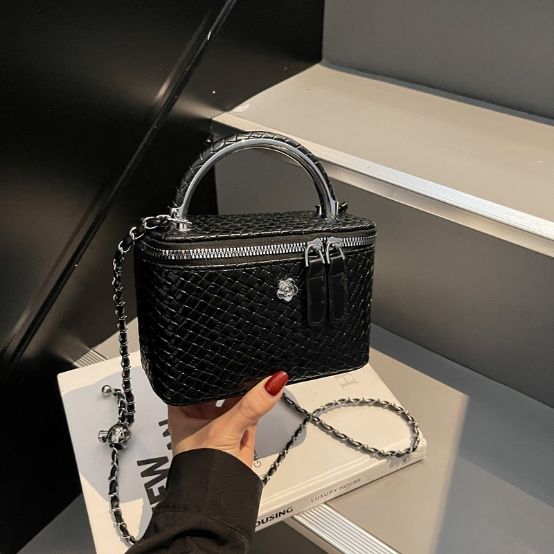 Luxury Brand Designer Bag Xiaoxiangfeng Box Bags Trendy Casual Fashion Chain Weaving Pattern Single Cross Shoulder Handheld Small Square Bag