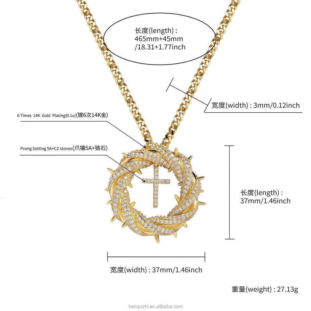 Modern Gothic Unisex Micro Pave Moissanite Necklace Unique Twisted Cross Chain Hip Hop Festival Gift Idea for 2024