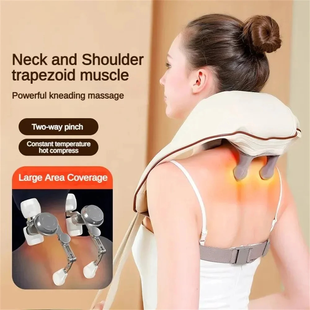 Radio finger neck and back Massager Soothing heat Deep tissue 5D Kneading massage pillow for shoulders, legs and body. Tel: 250603