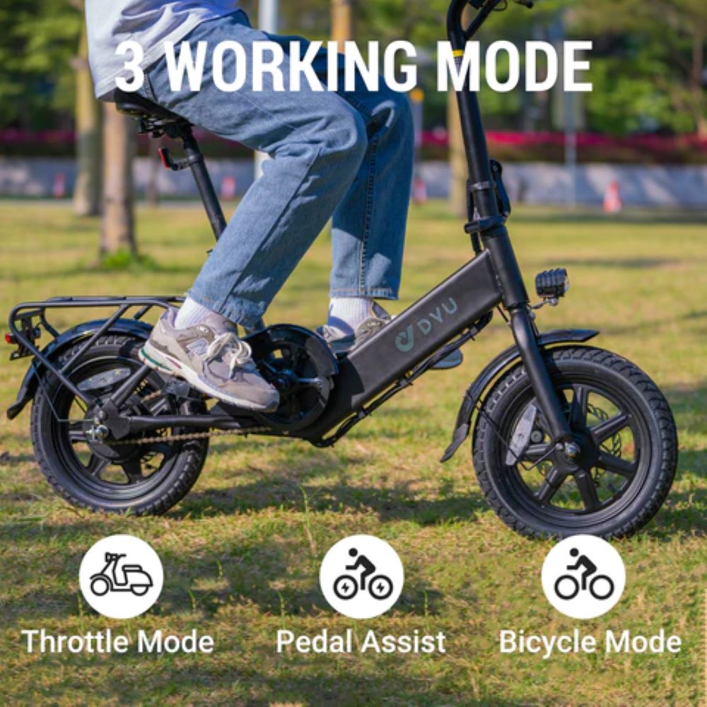 DYU C3 14 inch Portable Electric bike 350W Adult Folding City E-Bike 36V/7.5AH 25km/h Pedelec UK Stock