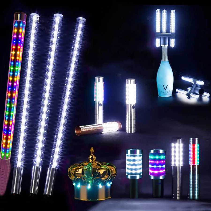 LED sparkler light Rechargeable Champagne bottle Sparklers LED Strobe Baton Flashing Glow Wine Stick for Party Bar W250528
