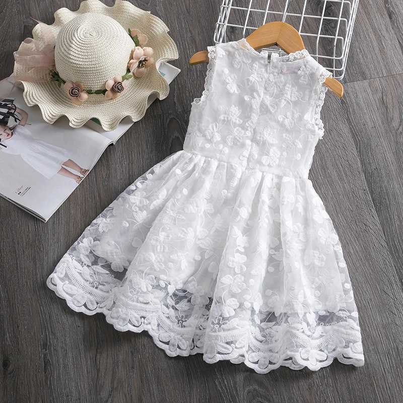 Little Girls Dress 2025 New Summer Lace Embroidery Flower Dresses Princess Birthday Party Vestidos Holiday Casual Wear 3-8 Years X250528