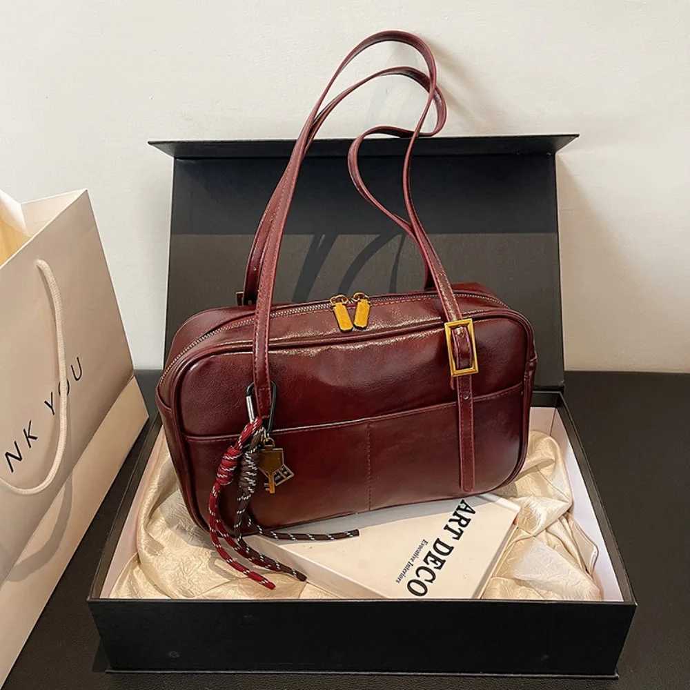 Small PU Leather Underarm Bags for Women 2025 Y2K New Trend Fashion Shoulder Handbags and Purses for Women Y250528