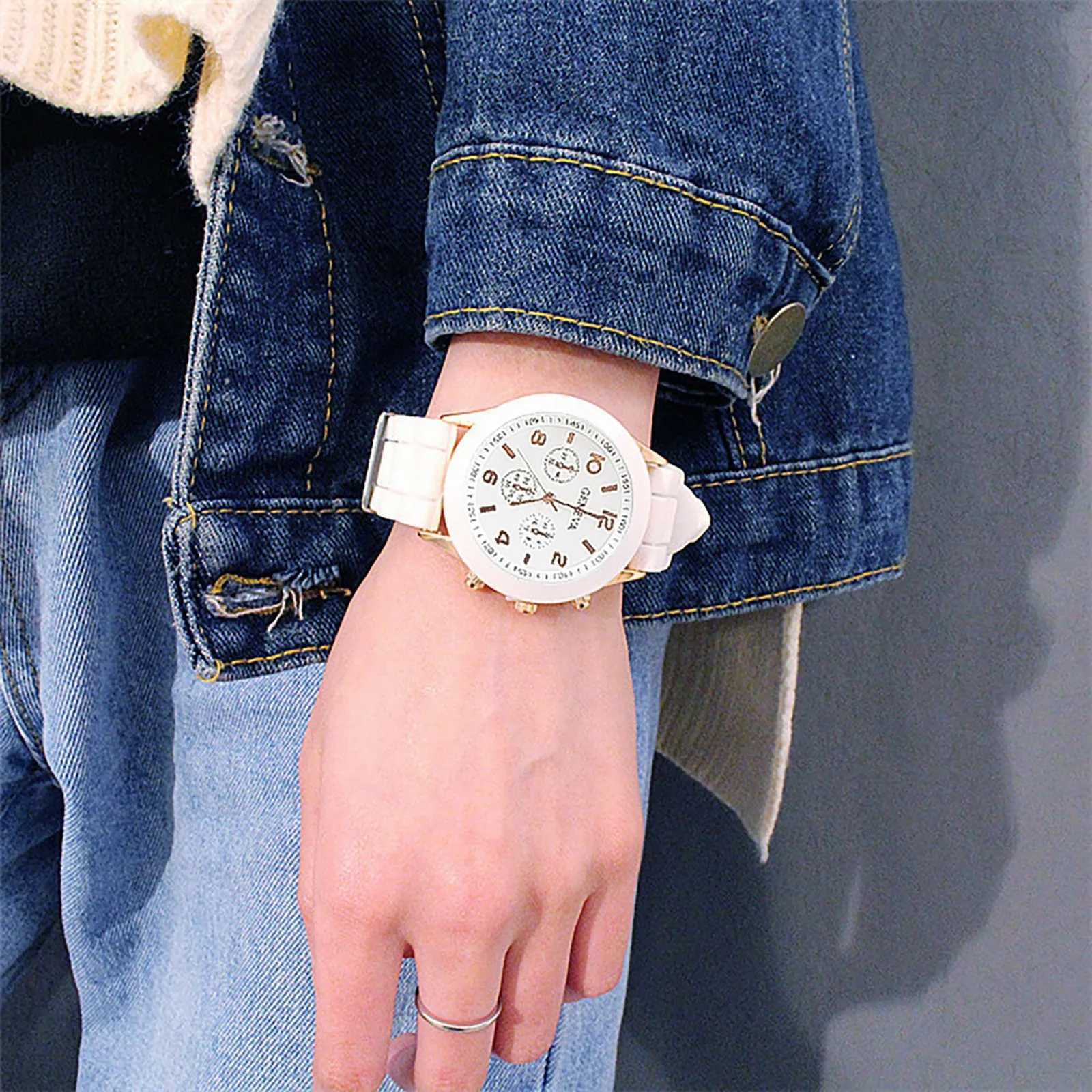 Fashion Women Watches White Silicone Jelly Quartz Watch Ladies Dress Wristwatch Gifts for Girls Relogio Feminino Reloj Mujer XJ250527