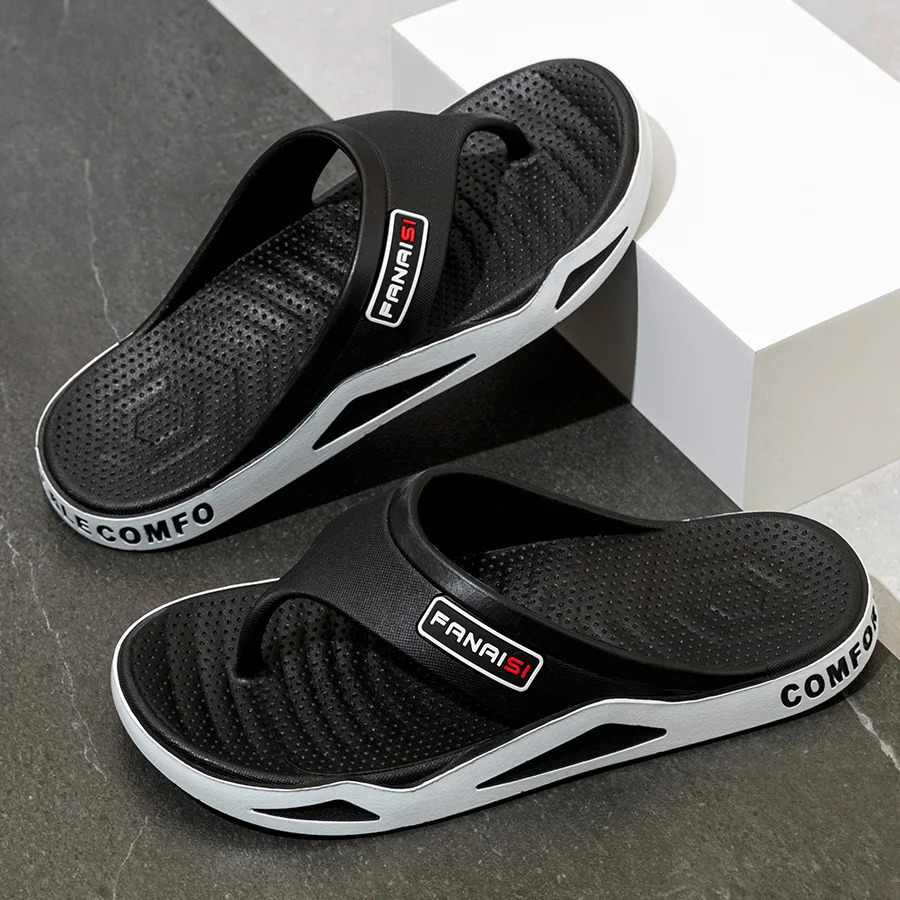 Summer Mens Slippers Fashion Indoor Bathroom Anti-slip Anti-odor Soft Sole Couple Sandals Comfort Outdoor Beach Flip Flops 250526