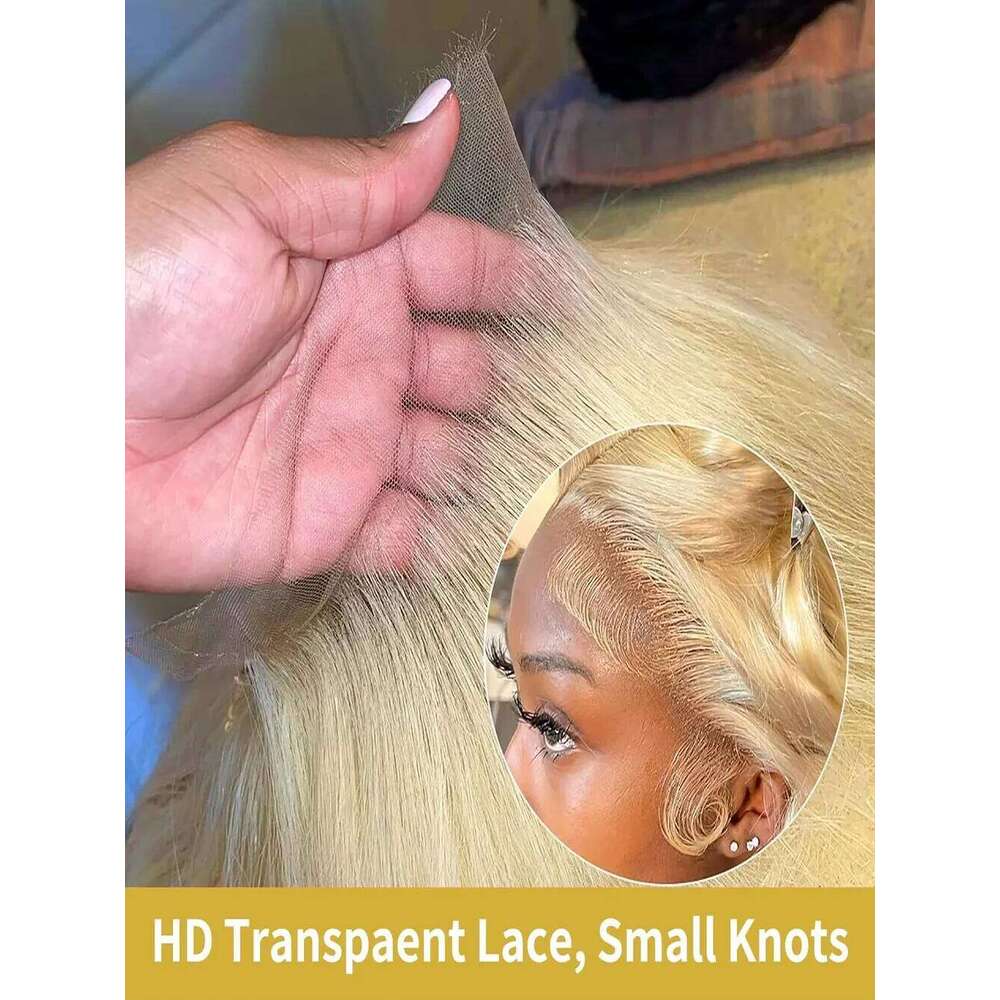 40 50 inches 613 Blonde Straight 13x4 13x6 HD Lace Pre-Plucked Brazilian Frontal Wigs 100% Human Hair Front wig For Women