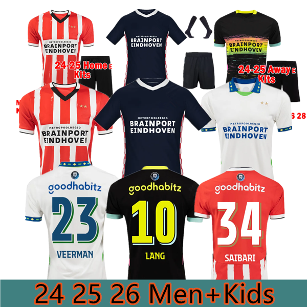 2025 2026 Arrived Eindhoven Away Soccer Jerseys 25 26 Hazard FABIO Sia Psvs Men Kid Sets It Football shirts TOP Adult Kits LANG DEST DE JONG TILLMAN BAKAYOKO PEPI