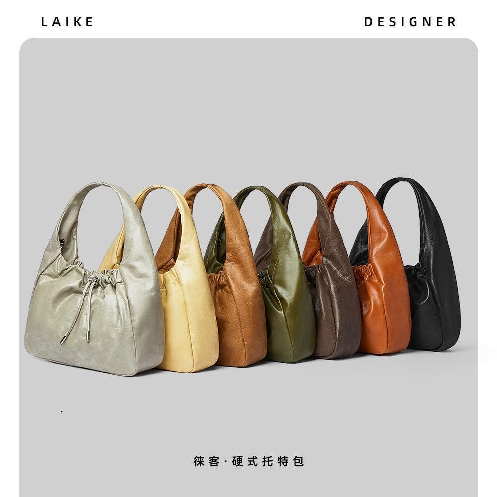 for Women New High-End Genuine Leather Handbag Fashion Versatile Large Capacity Tote Niche Lazy Underarm Bag