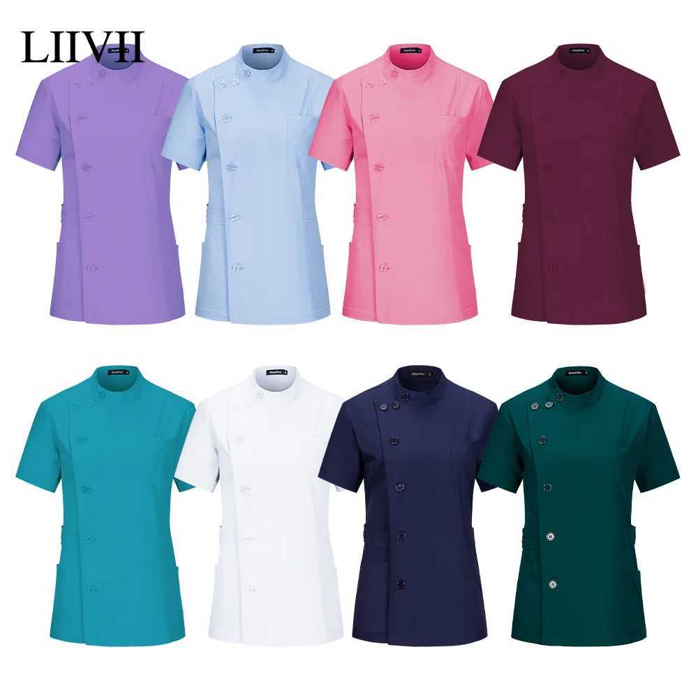 Nurse Scrubs Tops Women Workwear Beauty Sn Work Clothes Spa Uniform Scrub Shirt Surgical Tops Clinic Uniform Dentist Overalls X250528